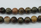 CPJ153 15.5 inches 8mm round picasso jasper gemstone beads