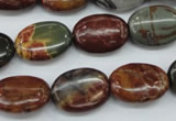 CPJ166 15.5 inches 13*18mm oval picasso jasper gemstone beads