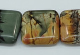 CPJ169 15.5 inches 22*30mm rectangle picasso jasper gemstone beads