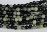 CPJ201 15.5 inches 4mm round green picasso jasper beads