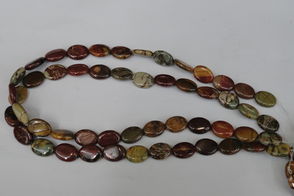 CPJ356 15.5 inches 12*16mm oval picasso jasper gemstone beads