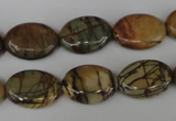 CPJ357 15.5 inches 13*18mm oval picasso jasper gemstone beads