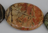 CPJ359 15.5 inches 40*50mm oval picasso jasper gemstone beads