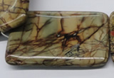 CPJ36 15.5 inches 40*60mm rectangle picasso jasper beads wholesale