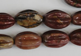 CPJ371 15.5 inches 10*18mm starfruit picasso jasper gemstone beads