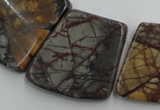 CPJ379 Top drilled 18*25mm - 26*32mm trapezoid picasso jasper beads