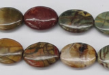 CPJ403 15 inches 13*18mm oval picasso jasper gemstone beads