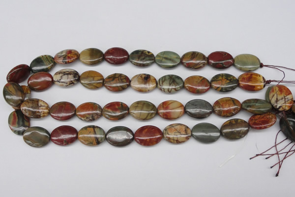 CPJ404 15 inches 15*20mm oval picasso jasper gemstone beads