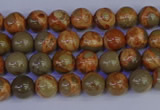 CPJ460 15.5 inches 4mm round African picture jasper beads