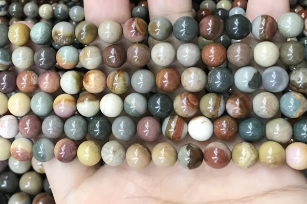 CPJ482 15.5 inches 8mm round polychrome jasper beads wholesale