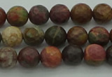 CPJ530 15.5 inches 4mm faceted round picasso jasper beads