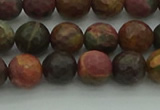 CPJ531 15.5 inches 6mm faceted round picasso jasper beads