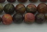 CPJ532 15.5 inches 8mm faceted round picasso jasper beads