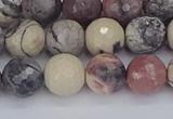 CPJ612 15.5 inches 8mm faceted round purple striped jasper beads