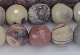 CPJ614 15.5 inches 12mm faceted round purple striped jasper beads