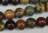 CPJ63 15.5 inches 12mm round picasso jasper gemstone beads