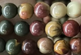 CPJ633 15.5 inches 4mm round picasso jasper beads wholesale