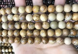 CPJ661 15.5 inches 10mm round picture jasper beads wholesale