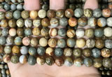 CPJ708 15.5 inches 8mm round rocky butte picture jasper beads