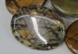 CPJ88 15.5 inches 30*40mm oval picasso jasper gemstone beads