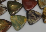 CPJ92 15.5 inches 20*20mm triangle picasso jasper gemstone beads