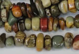 CPJ94 15.5 inches 5*11mm nuggets picasso jasper gemstone beads