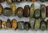 CPJ95 15.5 inches 6*14mm nuggets picasso jasper gemstone beads