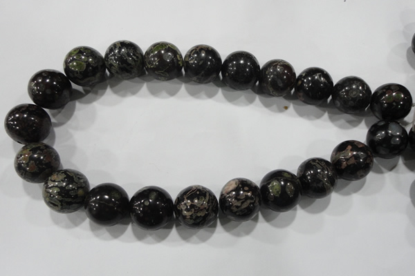 CPM08 15.5 inches 20mm round plum blossom jade beads wholesale