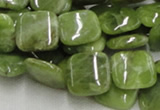 CPO09 15.5 inches 16*16mm square olivine gemstone beads wholesale