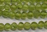 CPO102 15 inches 4mm round natural peridot beads wholesale