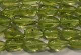 CPO113 15 inches 3.5*5mm teardrop natural peridot beads wholesale