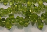 CPO115 Top-drilled 3*7mm teardrop natural peridot beads wholesale