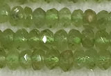 CPO118 15.5 inches 2*4mm faceted rondelle peridot gemstone beads