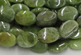 CPO12 15.5 inches 10*14mm oval olivine gemstone beads wholesale