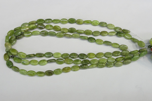 CPO33 15.5 inches 8*12mm oval olivine gemstone beads wholesale