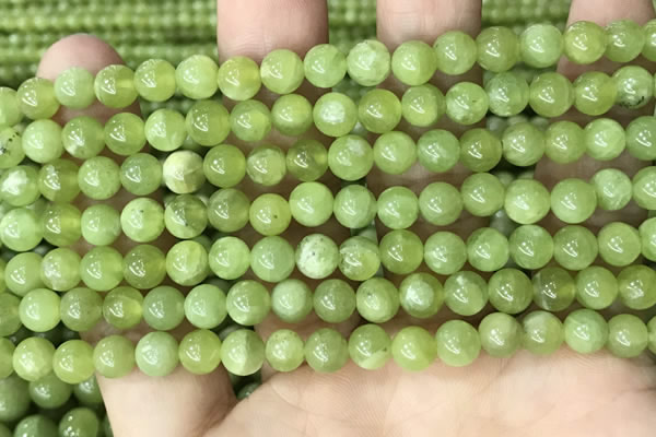 CPO44 15.5 inches 6mm round natural olivine gemstone beads