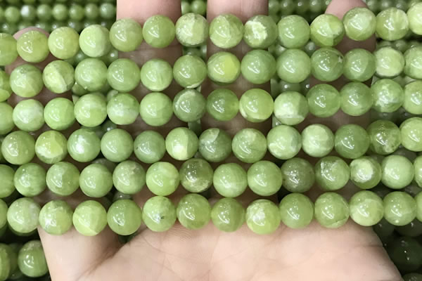 CPO45 15.5 inches 8mm round natural olivine gemstone beads