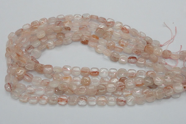 CPQ04 15.5 inches 10*10mm square natural pink quartz beads