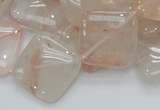 CPQ09 15.5 inches 20*20mm diamond natural pink quartz beads