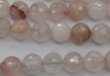 CPQ204 15.5 inches 10mm faceted round natural pink quartz beads