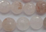 CPQ206 15.5 inches 14mm faceted round natural pink quartz beads