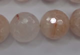 CPQ209 15.5 inches 20mm faceted round natural pink quartz beads