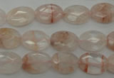 CPQ218 15.5 inches 10*14mm faceted oval natural pink quartz beads