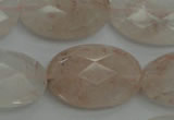 CPQ222 15.5 inches 20*30mm faceted oval natural pink quartz beads