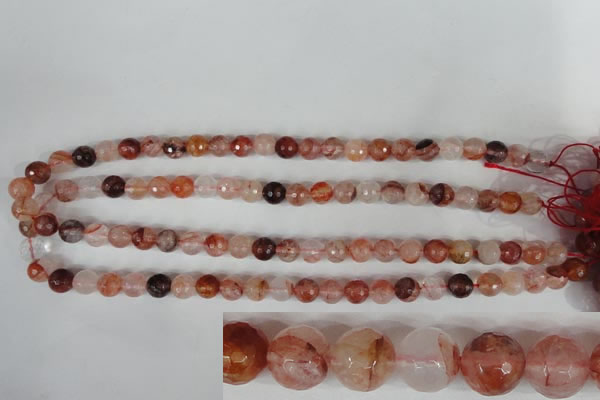 CPQ23 15.5 inches 8mm faceted round natural pink quartz beads