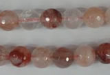 CPQ24 15.5 inches 10mm faceted round natural pink quartz beads