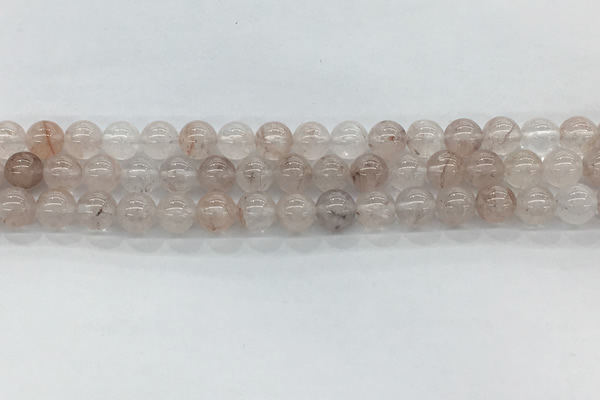 CPQ251 15.5 inches 6mm round natural pink quartz beads wholesale