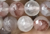 CPQ313 15.5 inches 10mm faceted round pink quartz beads wholesale