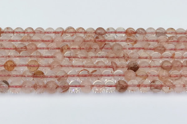 CPQ330 15.5 inches 6mm round pink quartz beads wholesale