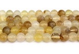 CPQ353 15.5 inches 10mm round yellow quartz gemstone beads